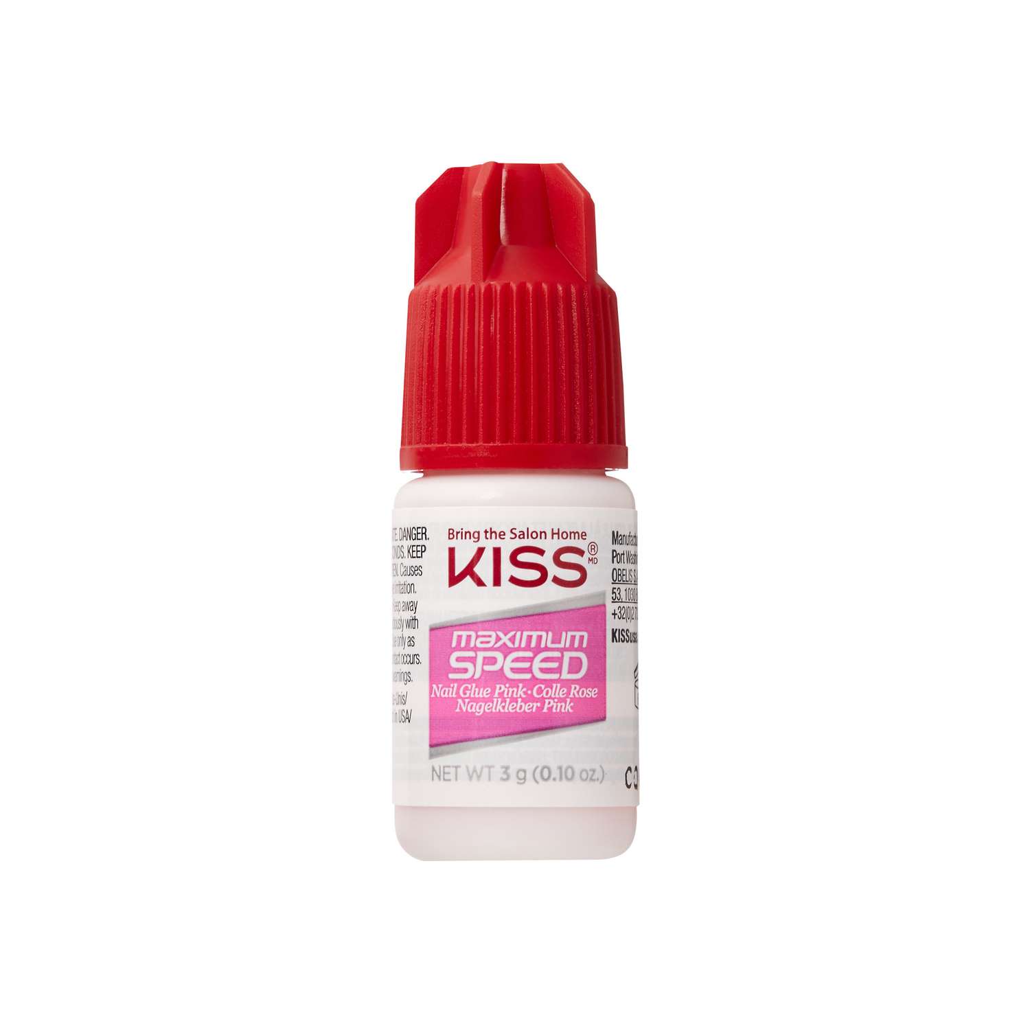 Клей для ногтей Kiss супер крепкий Розовый 3g KBGL03C - фото 2