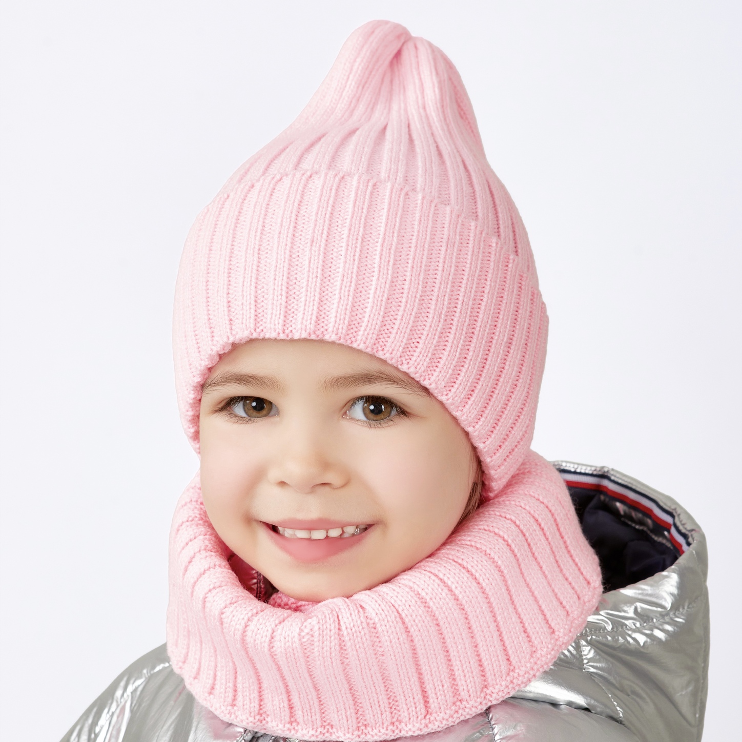 Шапка и снуд NYCkids NYC-H-35-pumpk-peach - фото 4