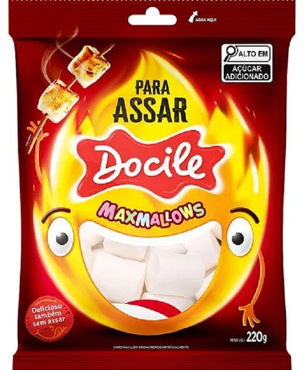 Зефир Docile Maxmallows fire белые трубочки для костра 220г - фото 1