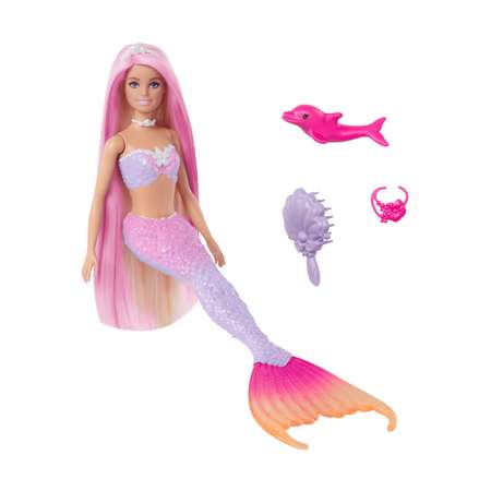 Игровой набор с куклой Barbie Русалка Malibu HRP97