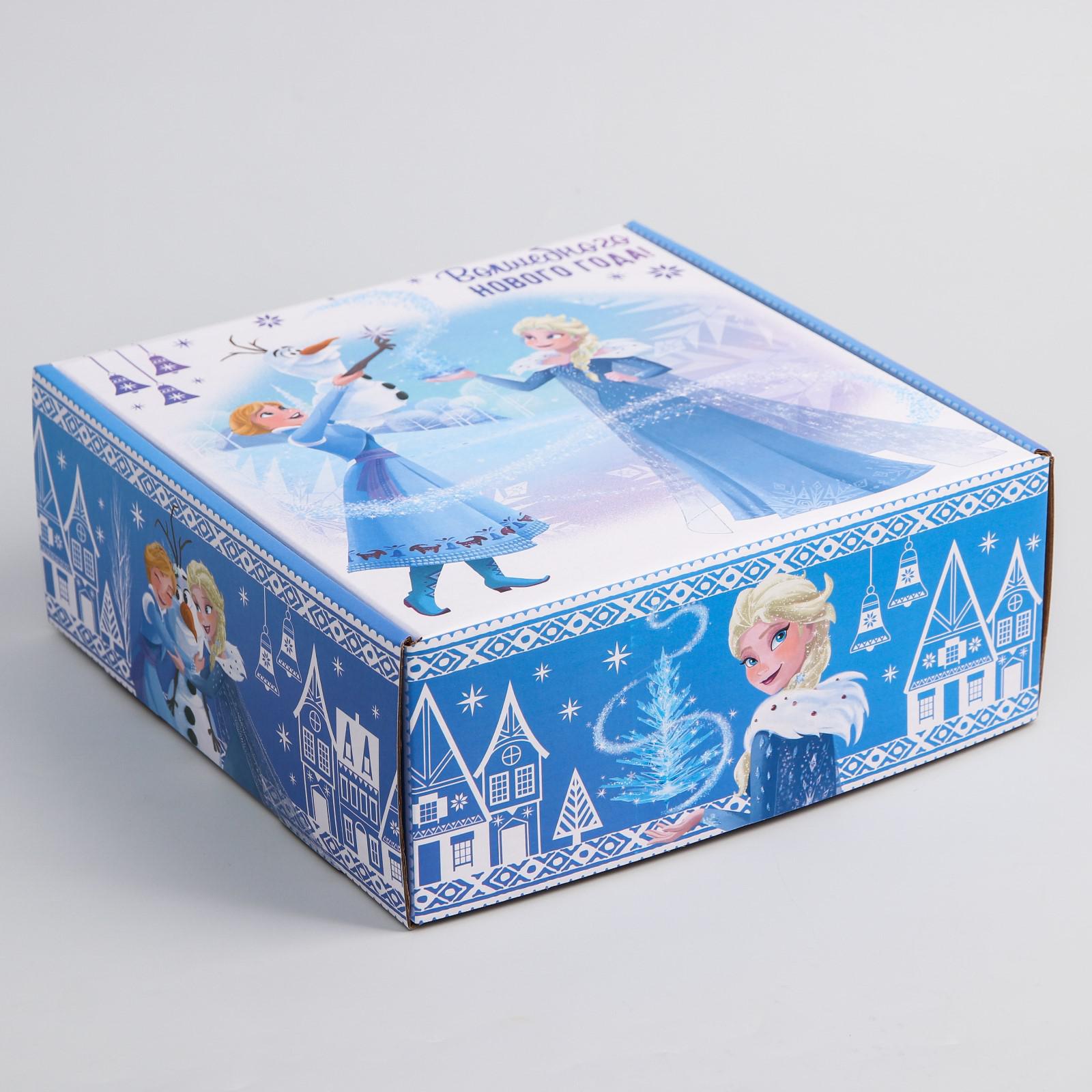 Коробка Disney подарочная складная«Волшебного нового года» Холодное сердце. 24.5×24.5×9.5 см - фото 3