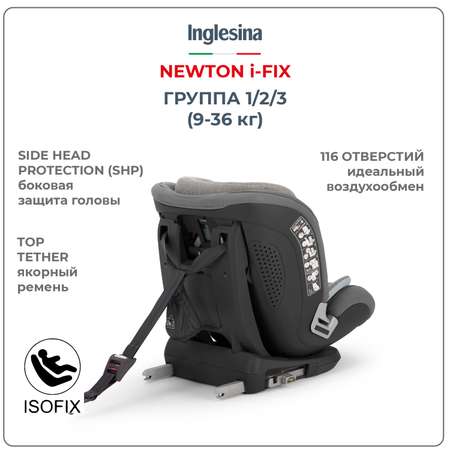 Автокресло INGLESINA Newton I-fix группа 1 2 3 9-36 кг цвет Vulcan Black