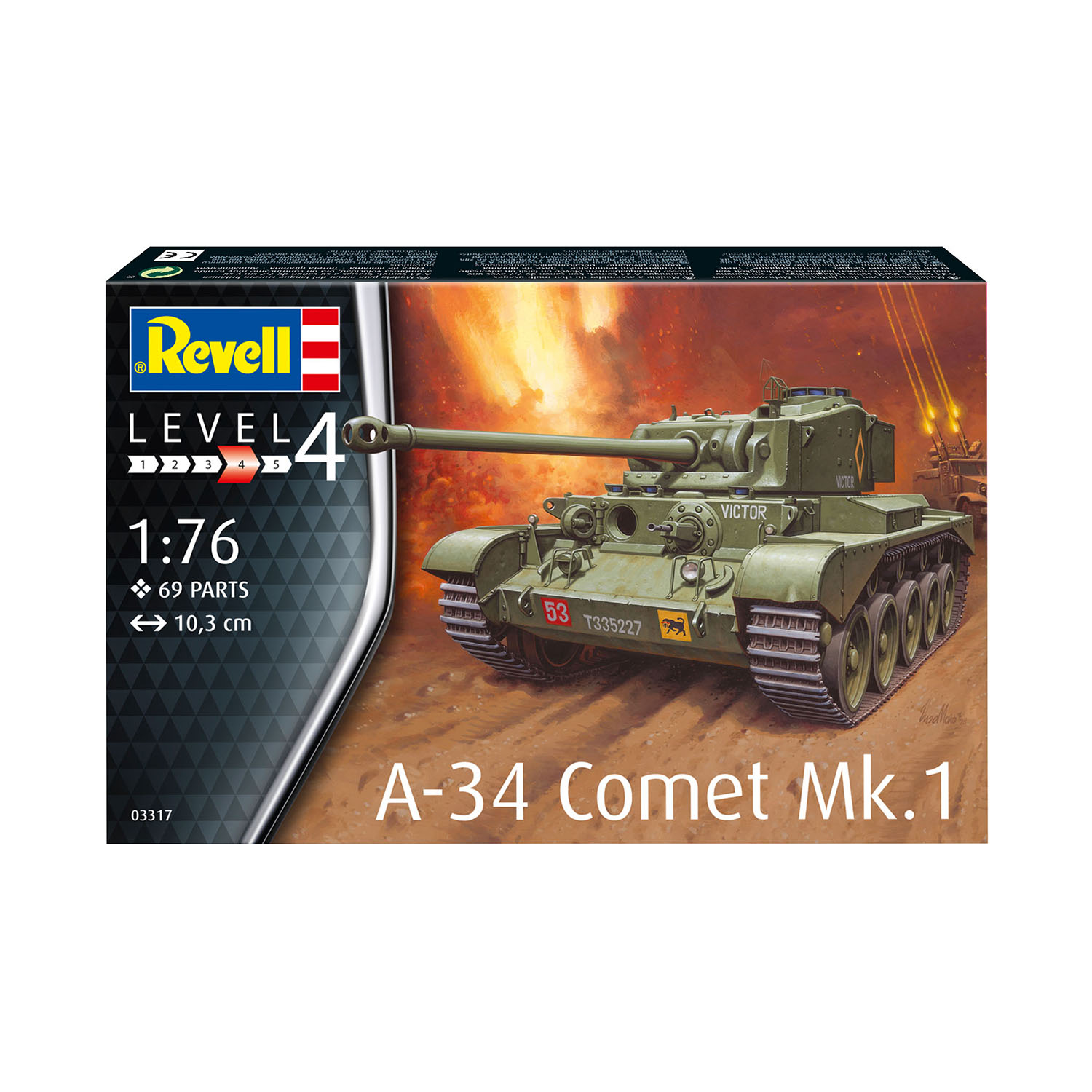 Модель для склейки Revell Британский средний крейсерский танк Комета A-34 Mk1 03317 - фото 5