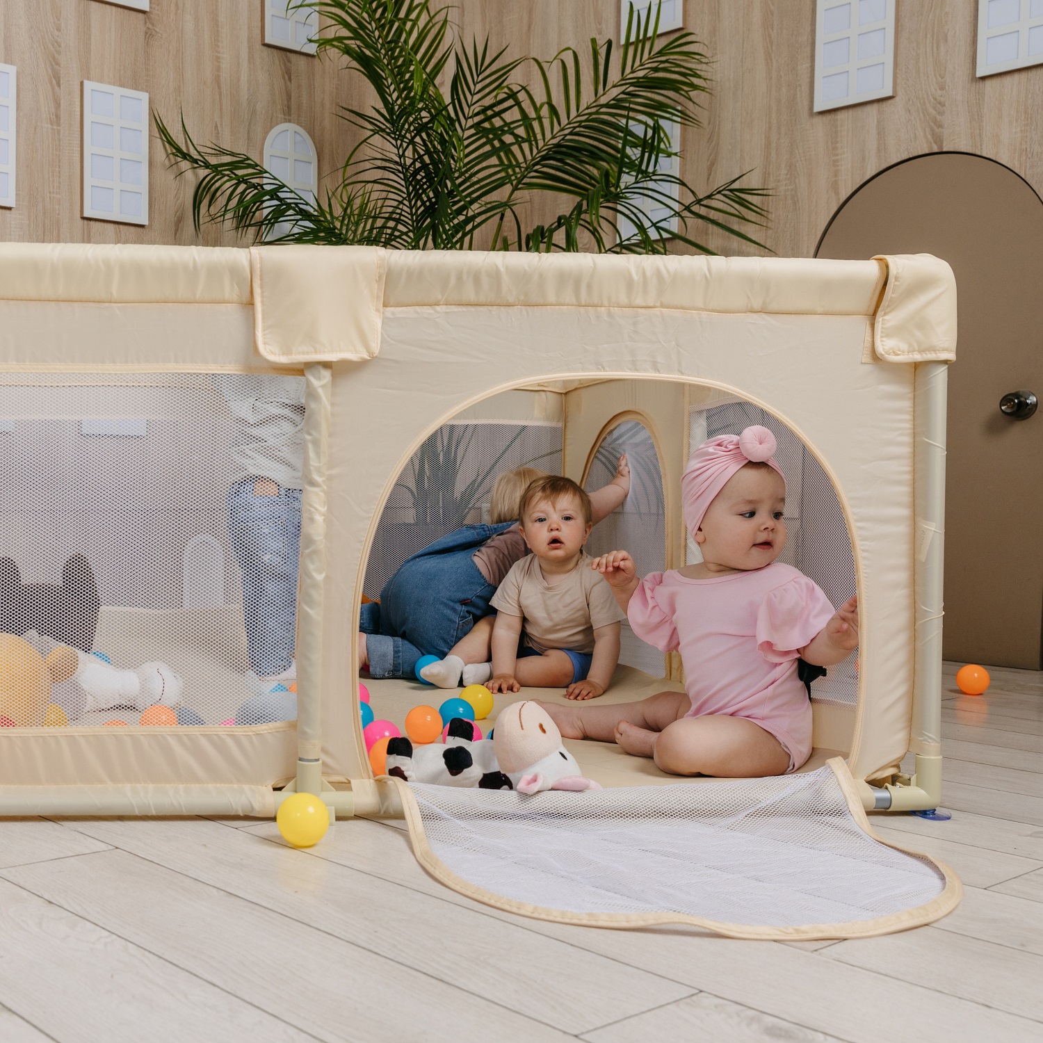 Манеж игровой BabyCare RANCHO 150*150 дымчатая мята F01 дымчатая мята - фото 13