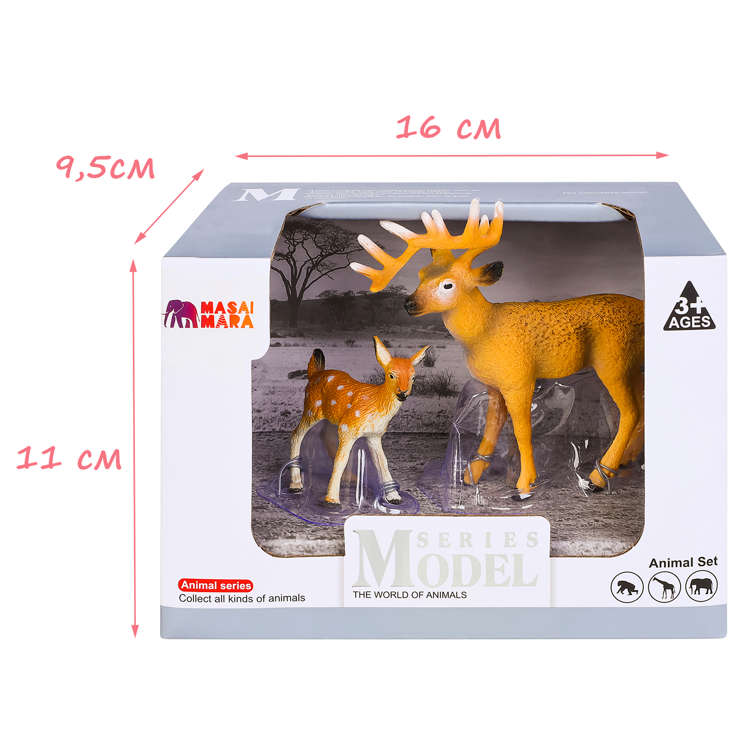 Игрушка фигурка Masai Mara Семья оленей Мир диких животных MM211-145 - фото 4