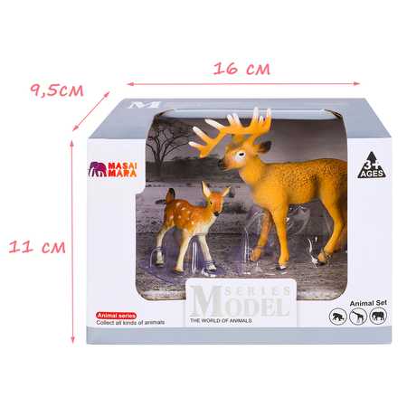 Игрушка фигурка Masai Mara Семья оленей Мир диких животных MM211-145