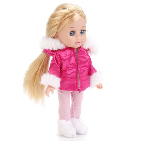 Кукла Карапуз Машенька в розовом пуховике