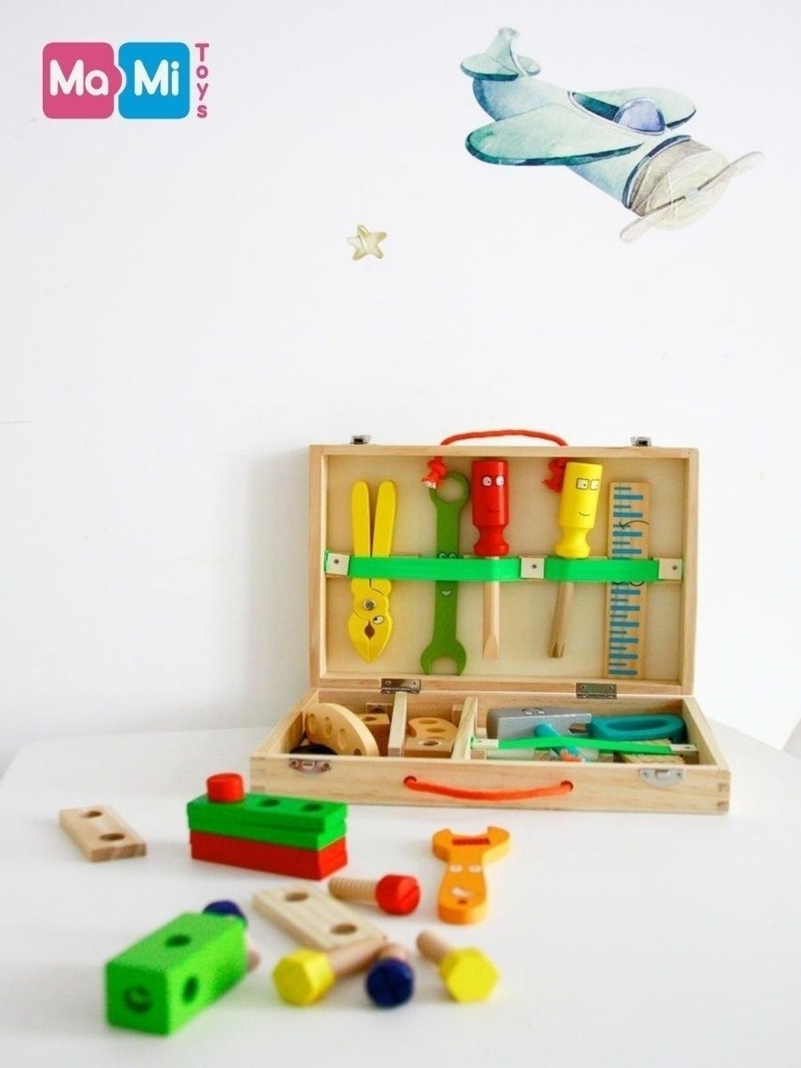 Деревянный конструктор Ma-Mi Toys Строительный набор - фото 5