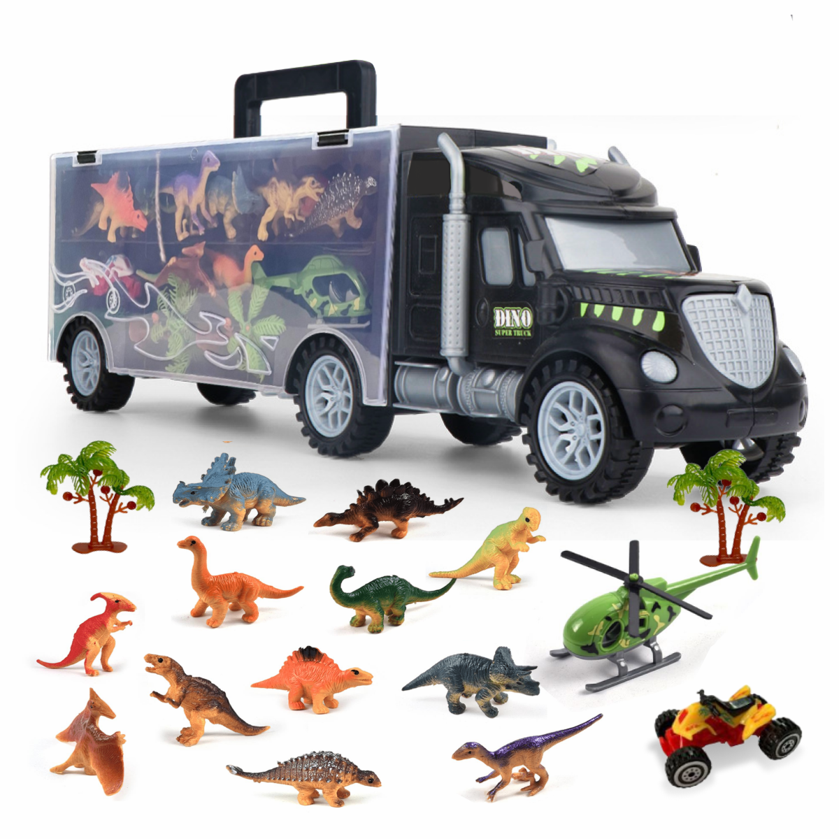 Игровой набор TrendToys Машинка автовоз перевозчик динозавров TT138 - фото 1