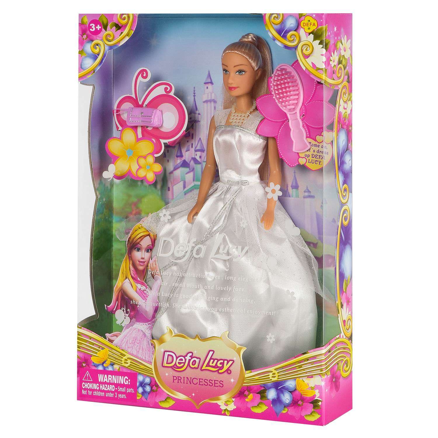 Кукла Lucy Junfa Очаровательная принцесса в белом платье с аксессуарами 8063d/белое - фото 2