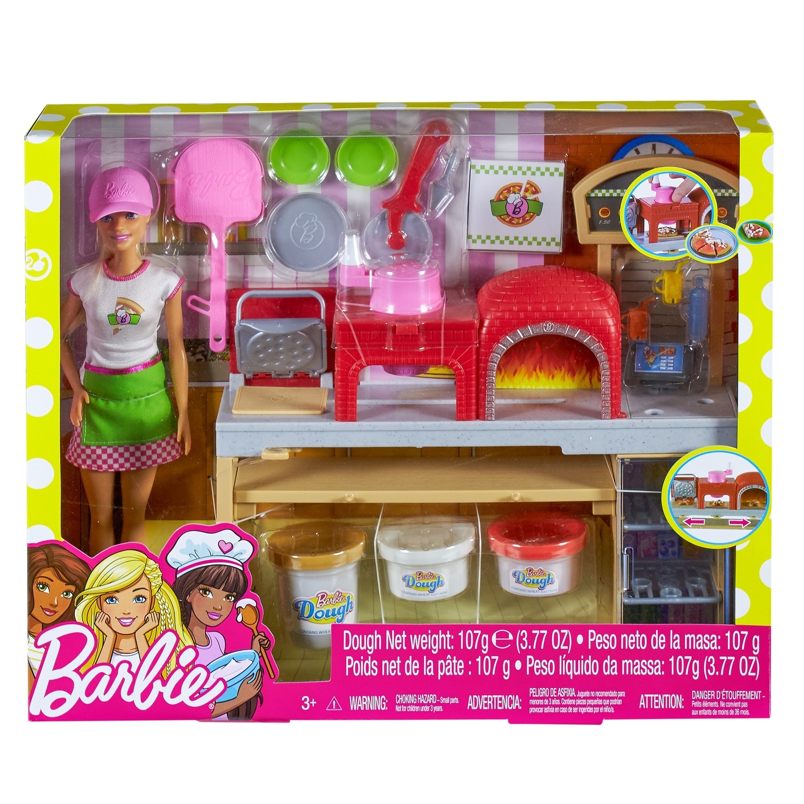 Набор игровой Barbie Пицца-шеф FHR09 купить по цене 499 ₽ в  интернет-магазине Детский мир