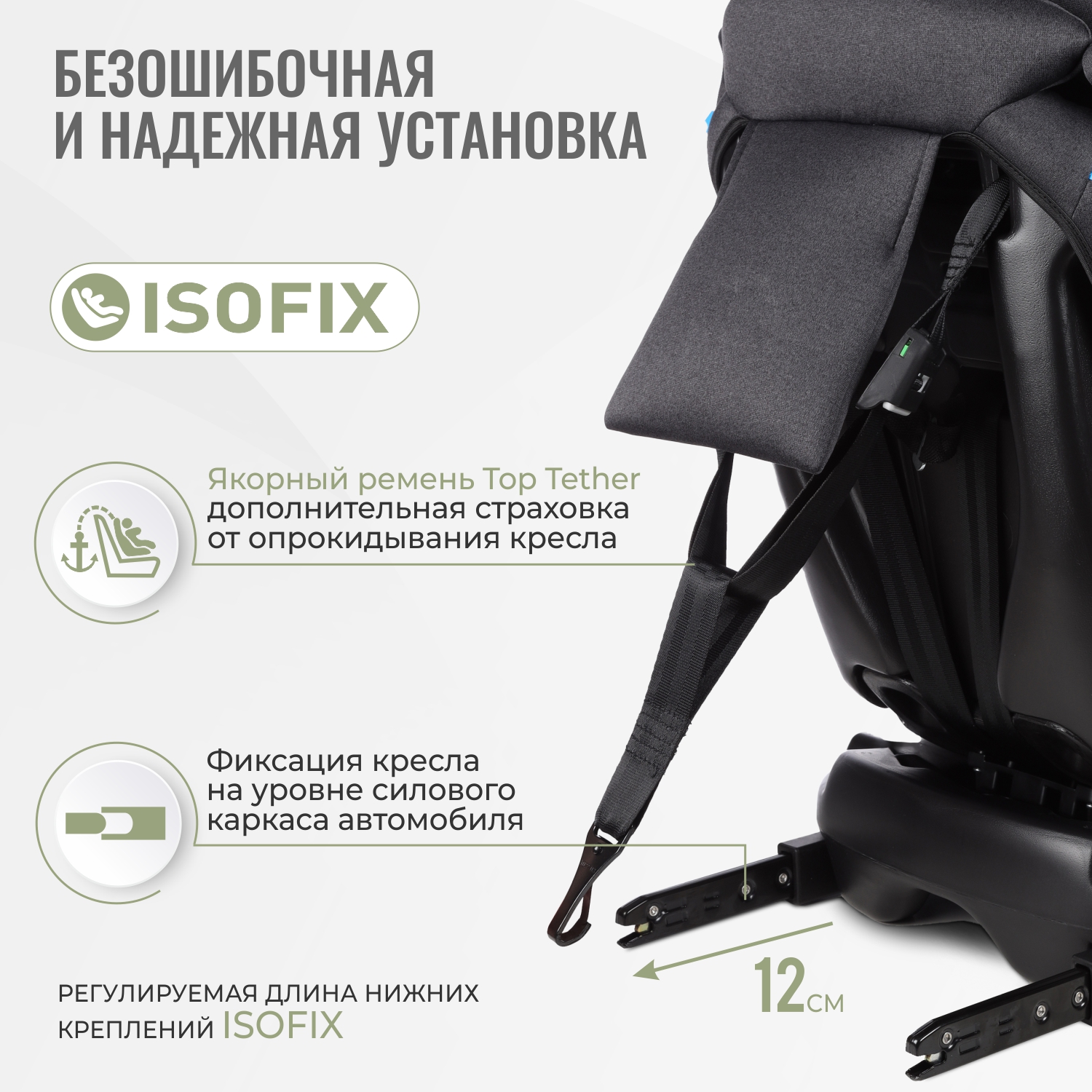 Детское автокресло SmartTravel Boss ISOFIX Dark grey - фото 9