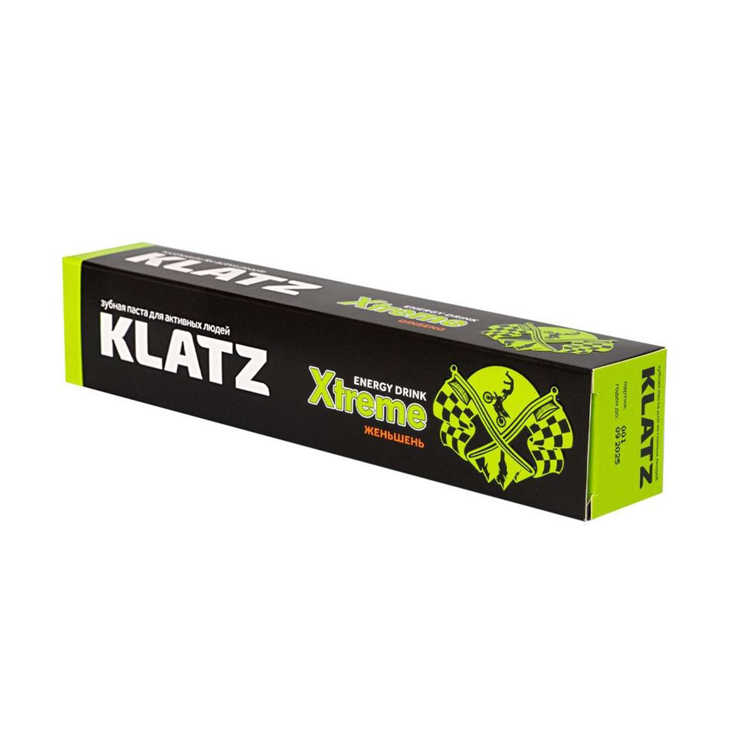 Зубная паста KLATZ для активных людей X-treme Energy drink Женьшень 75мл - фото 3