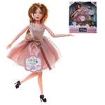 Кукла Emily ABTOYS Розовая серия с собачкой и аксессуарами
