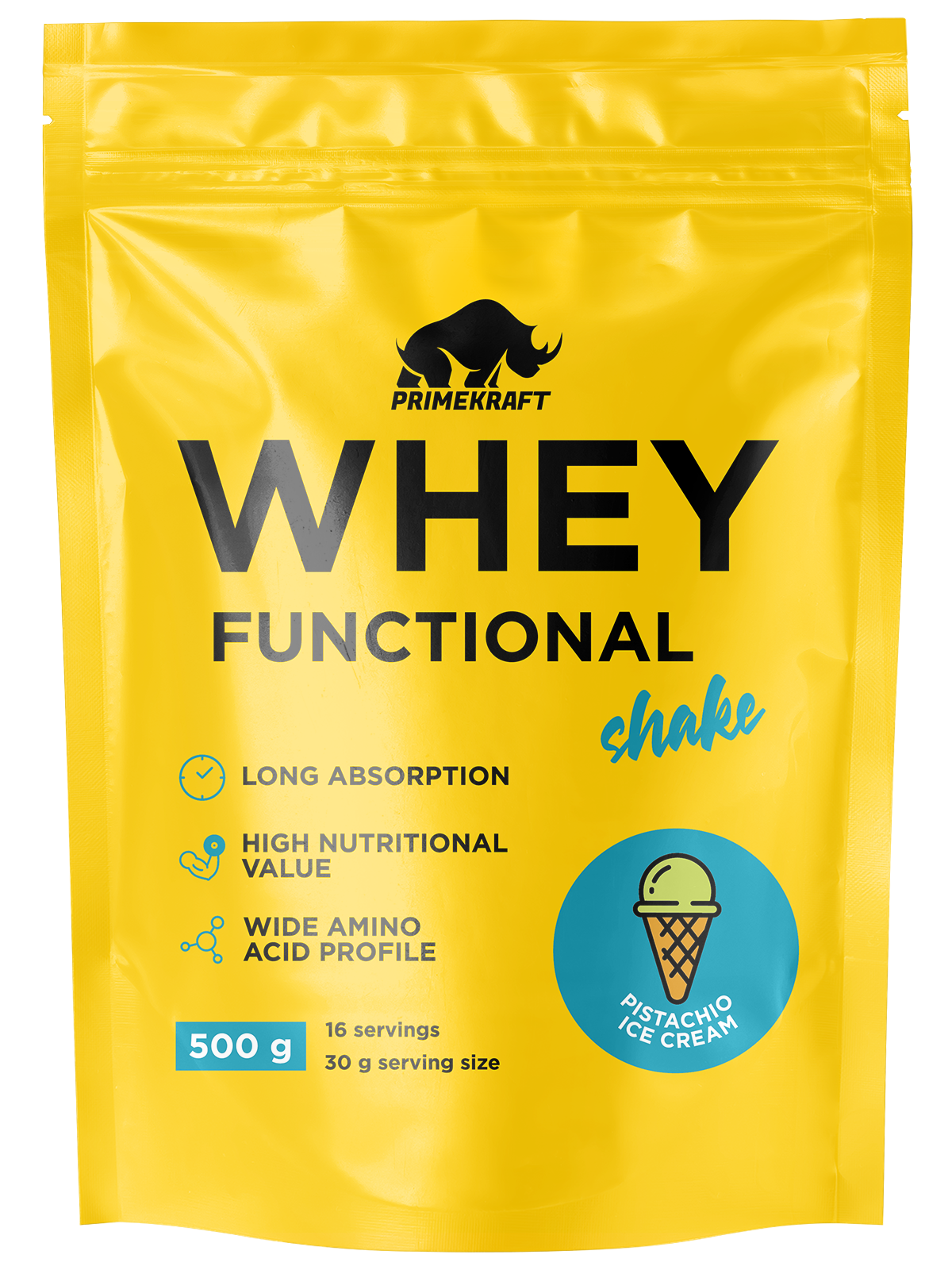 Протеин Whey Functional Shake Prime Kraft Фисташковое мороженое 500 г - фото 1