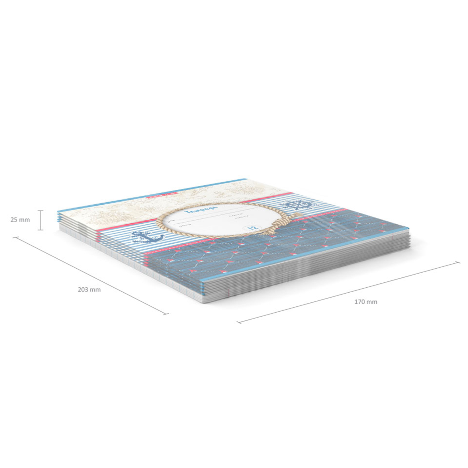 Тетрадь школьная ERICH KRAUSE Marine 12 листов клетка в плёнке по 10 шт - фото 5