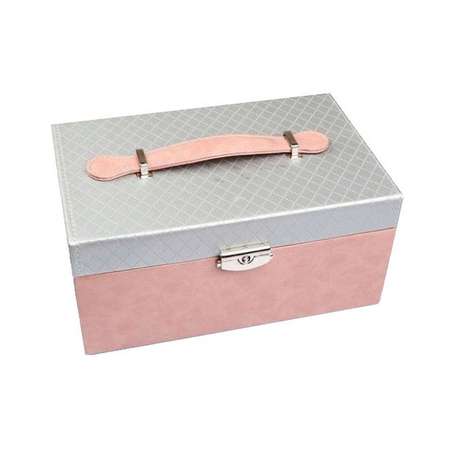 Шкатулка Ripoma для ювелирных изделий и мелких предметов серо-розовая