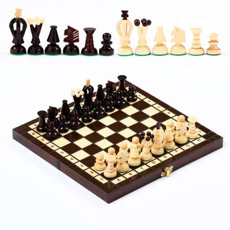 Шахматы Sima-Land «Королевские» 28х28 см король h=6 см пешка h 3 см