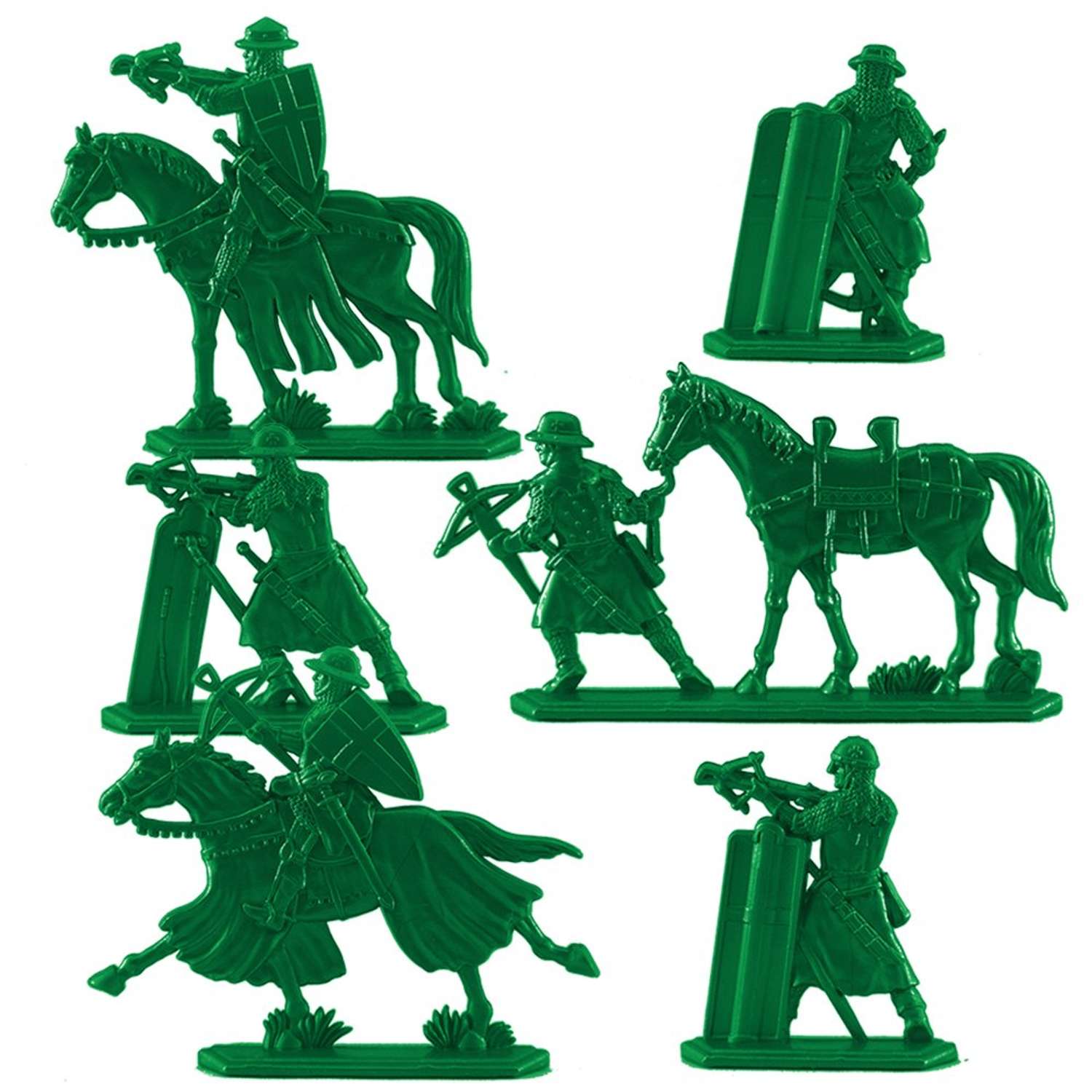 Набор солдатиков Воины и Битвы Тевтонский Орден Арбалетчики цвет зеленый - фото 2