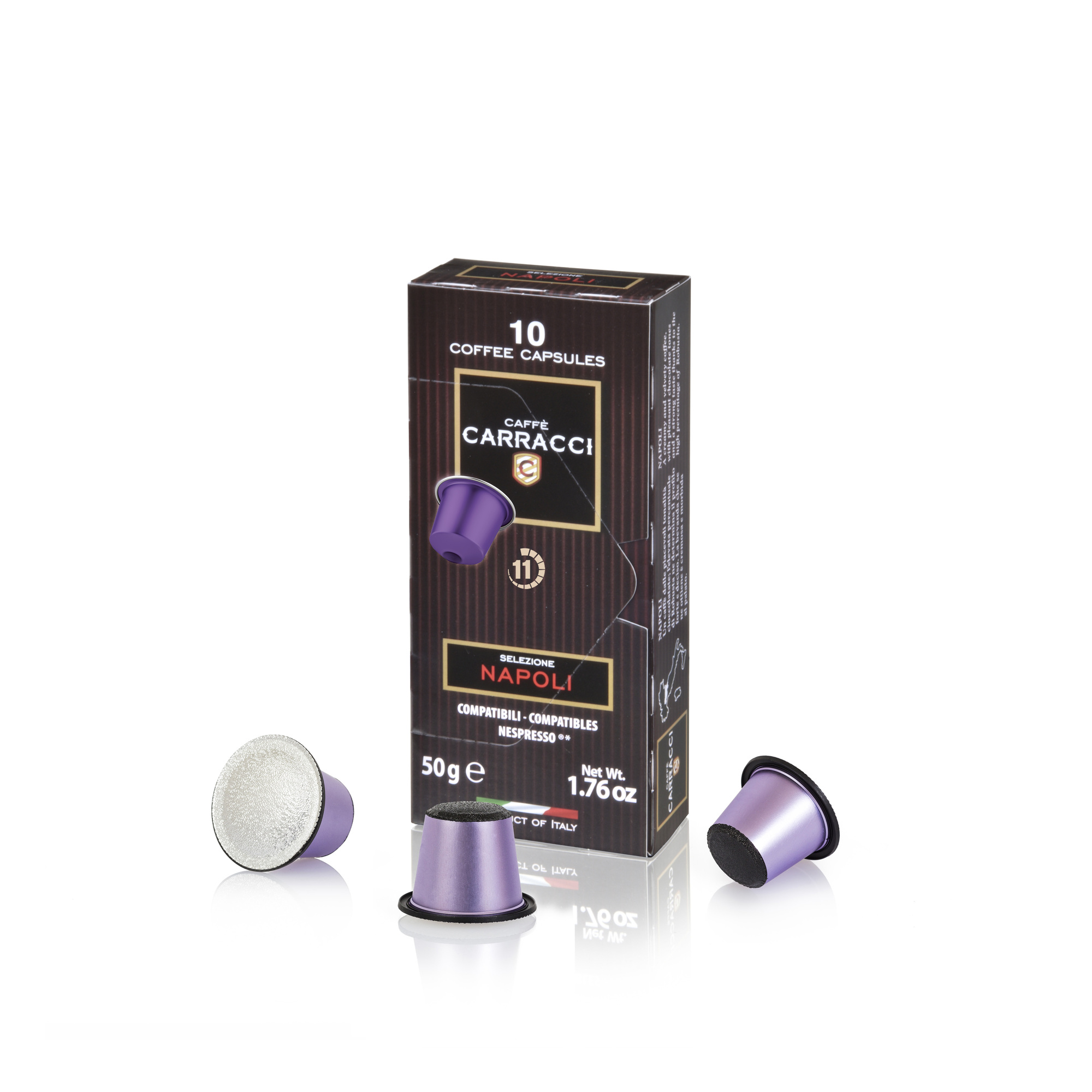 Кофе в капсулах Carracci Nespresso Неаполь 50 грамм 10 капсул - фото 1