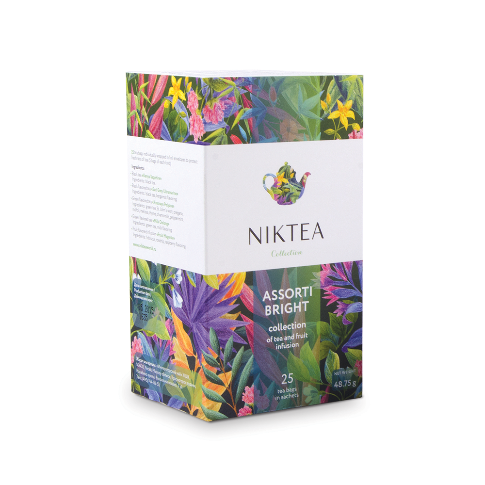 Чай Niktea Assorti Bright 5 вкусов в пакетиках 25х2г - фото 1