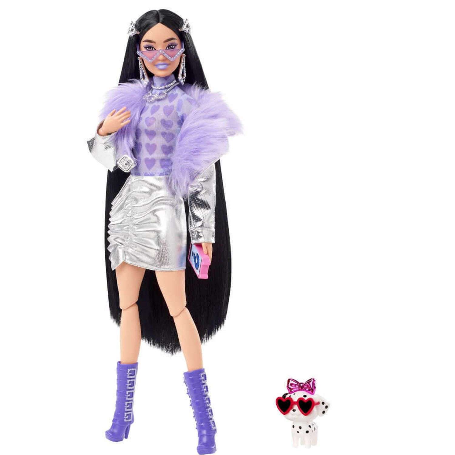 Кукла Barbie Экстра в радужном платье GYJ78 в Детском мире