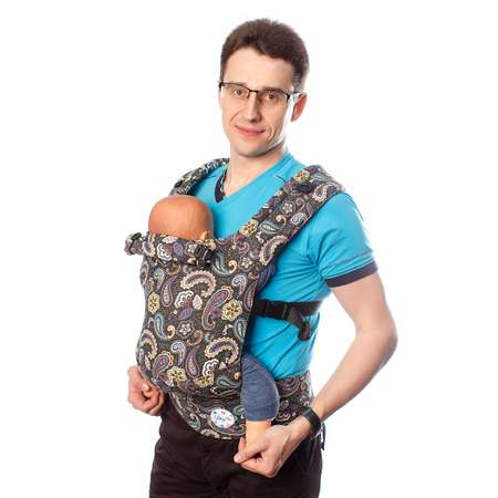 Эрго-рюкзак SlingMe Лён с 4 месяцев без намотки от 7 до 20 кг Анкара