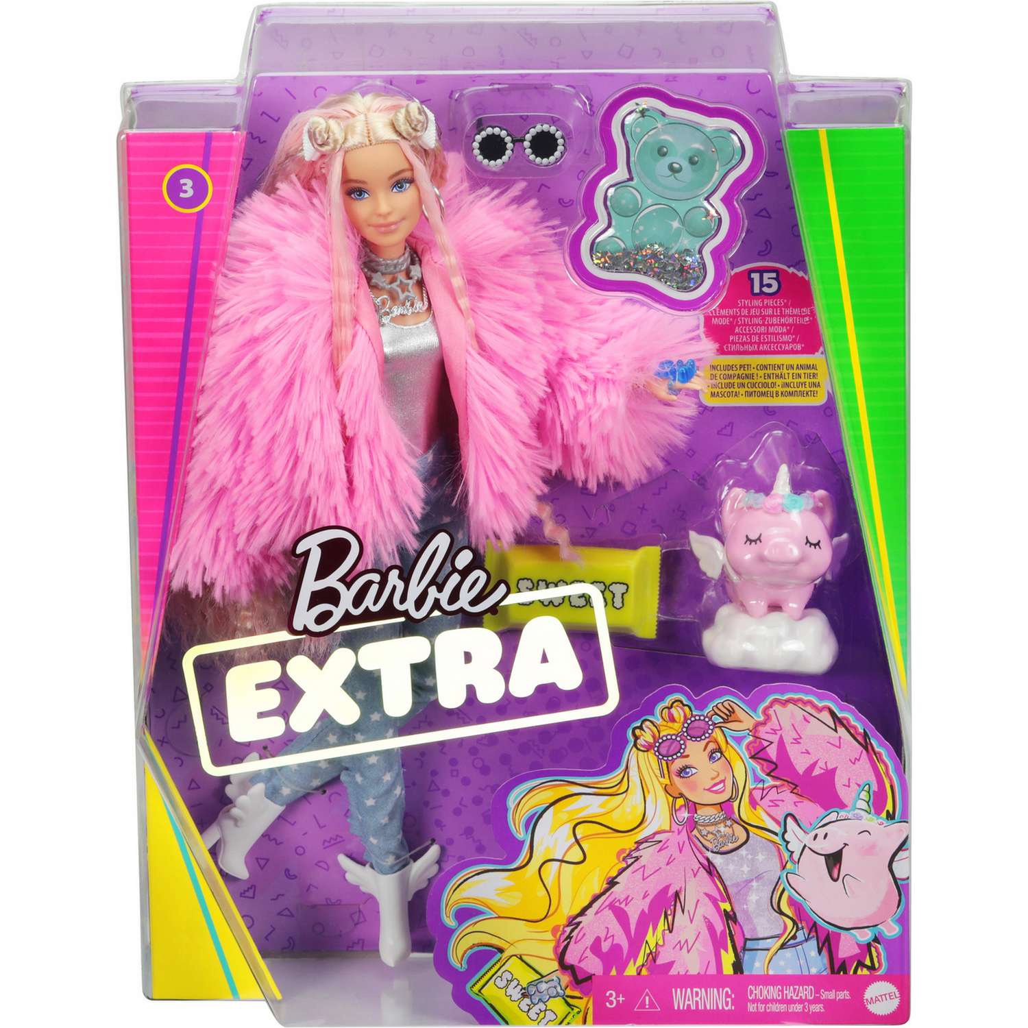 Кукла Barbie Экстра в розовой куртке GRN28 GRN28 - фото 2