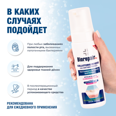 Мусс Biorepair Plus Mouthwash Антибактериальный для полости рта