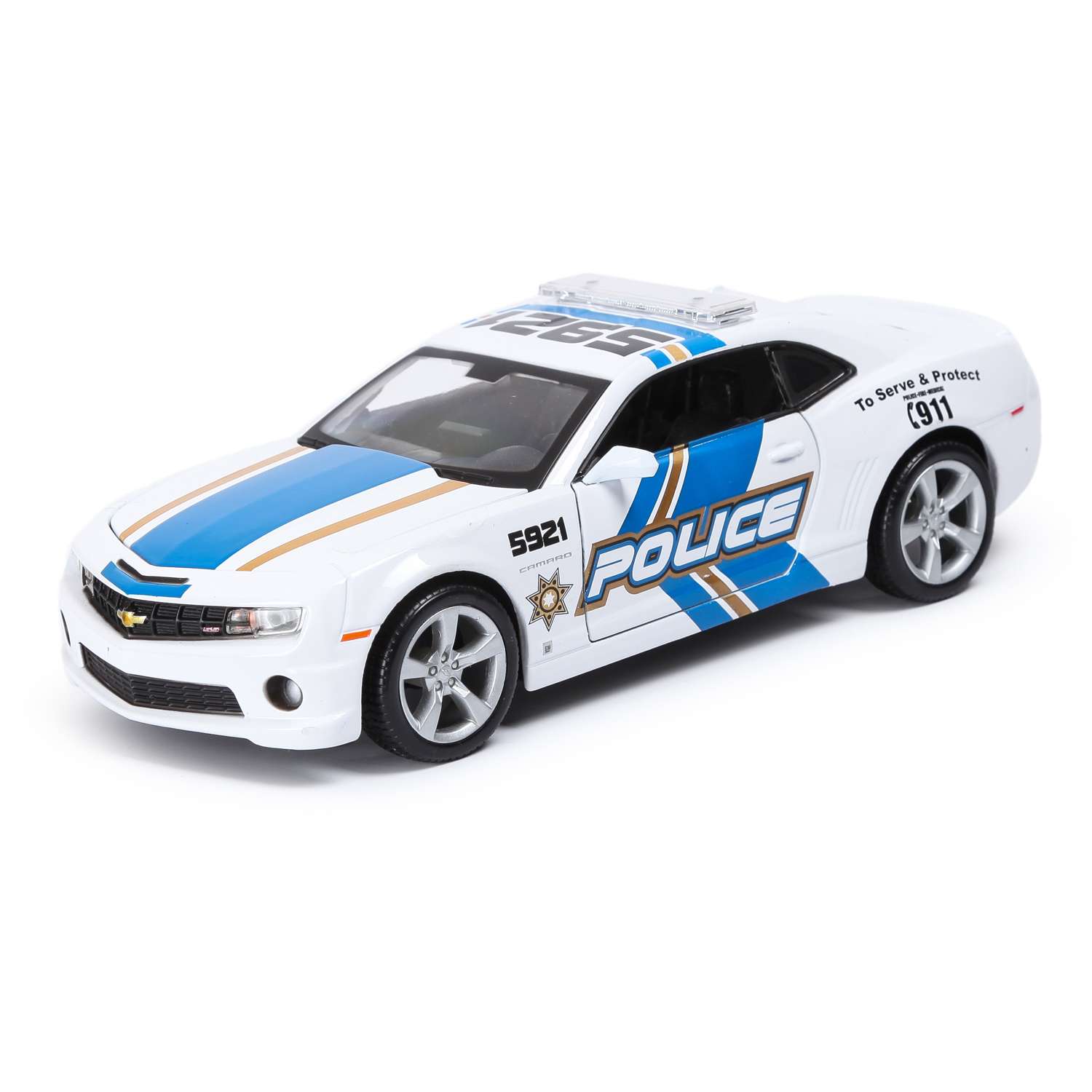 Машина MAISTO 1:24 Chevrolet Camaro Rs 2010 Police Белый 31208 31208 - фото 1