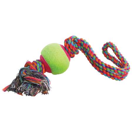 Игрушка для собак Triol Верёвка с петлей 2 узла и мяч d6.5/45см