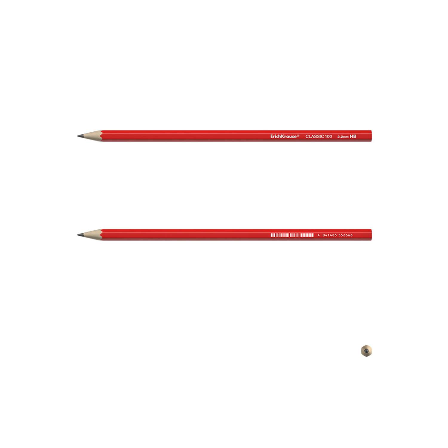Чернографитный карандаш ErichKrause пластиковый шестигранный Classic 100 HB 12 шт - фото 3