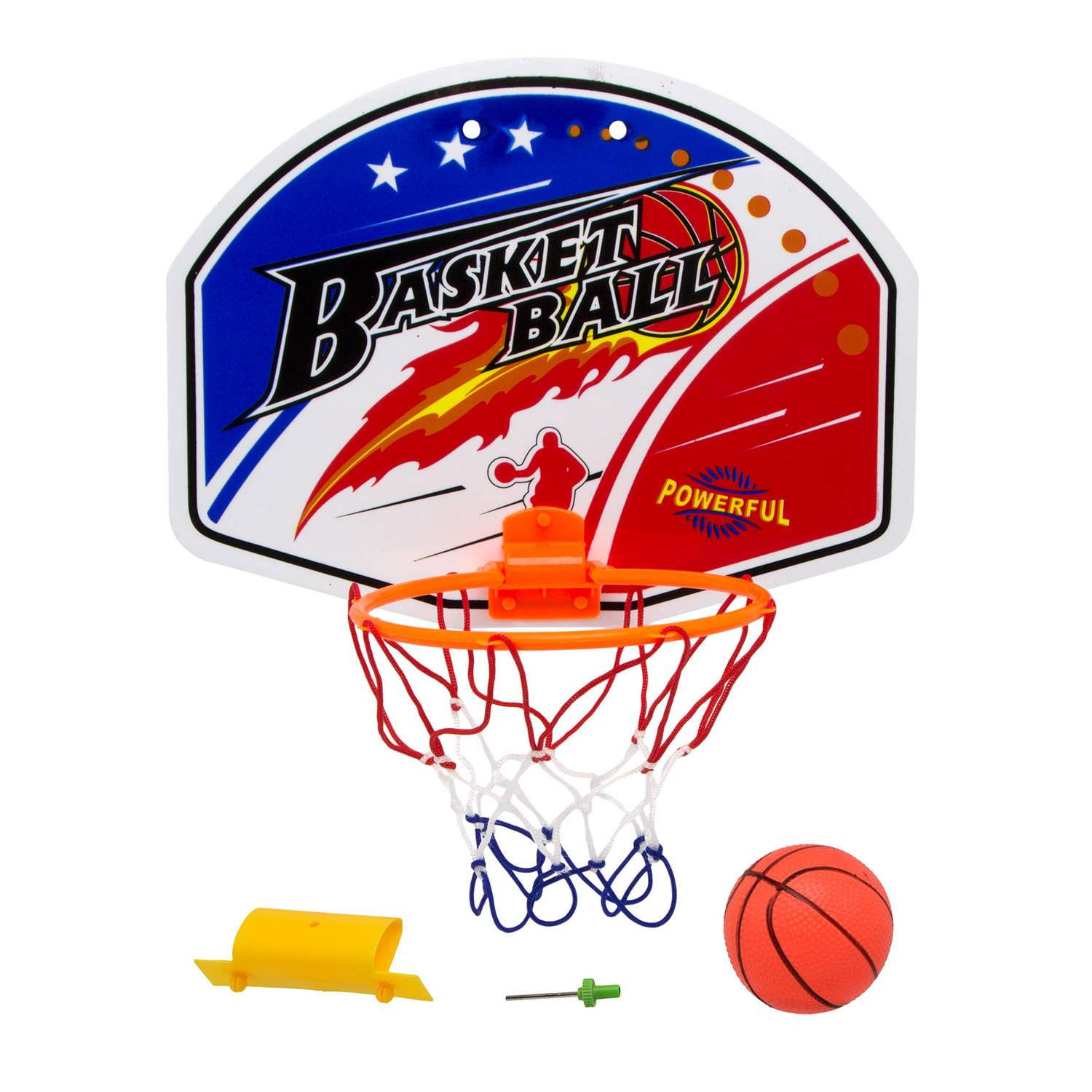 Набор для игры в баскетбол S+S корзина щит мяч игла крепеж - фото 1