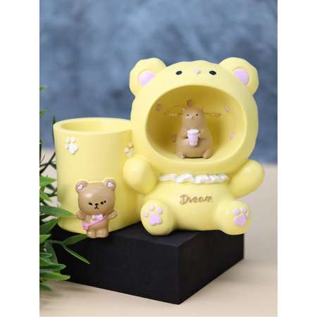 Ночник-подставка iLikeGift для канцелярских принадлежностей Dream bear yellow