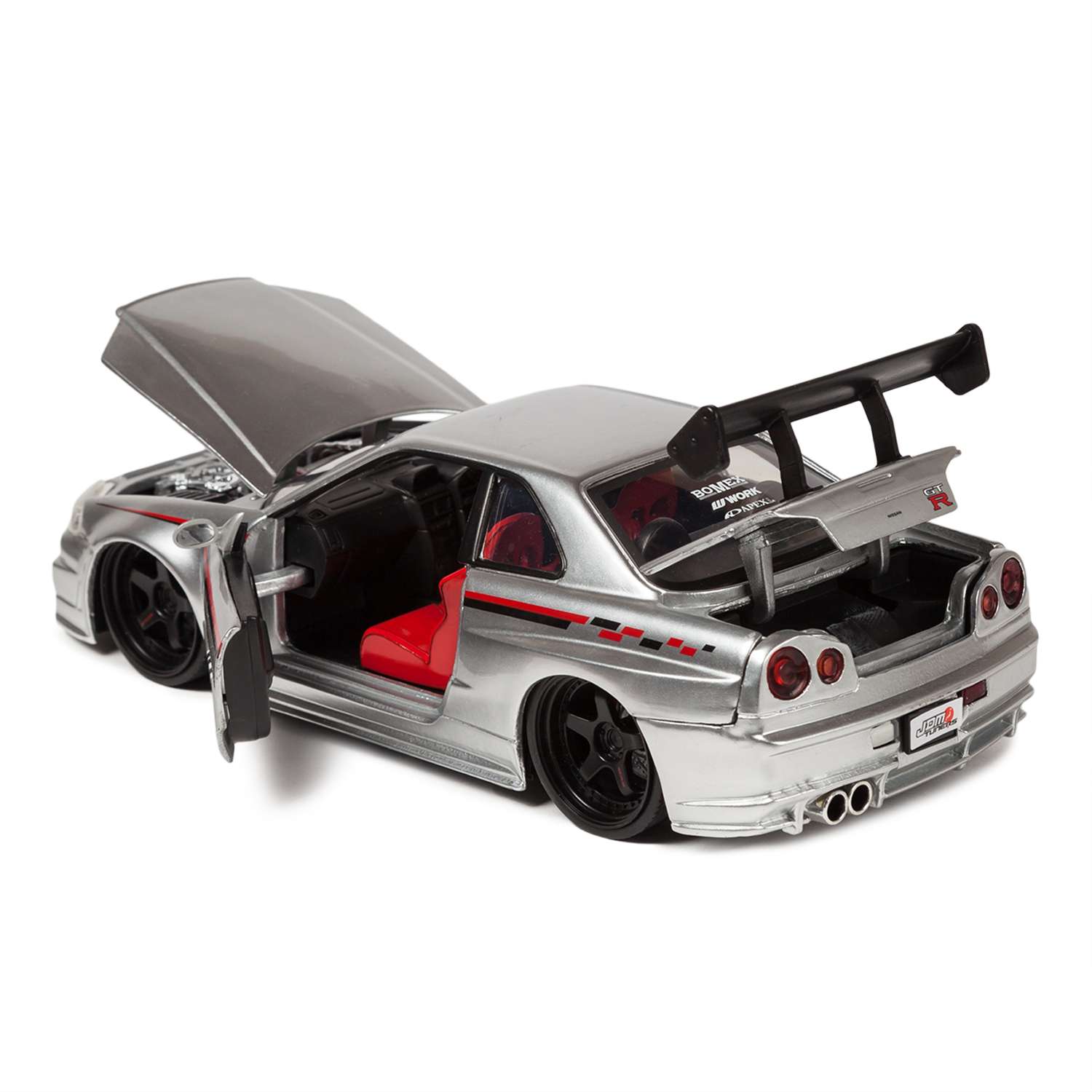 Машинка Jada 1:24 2002 Nissan Skyline GT-R R34 99114 - фото 5