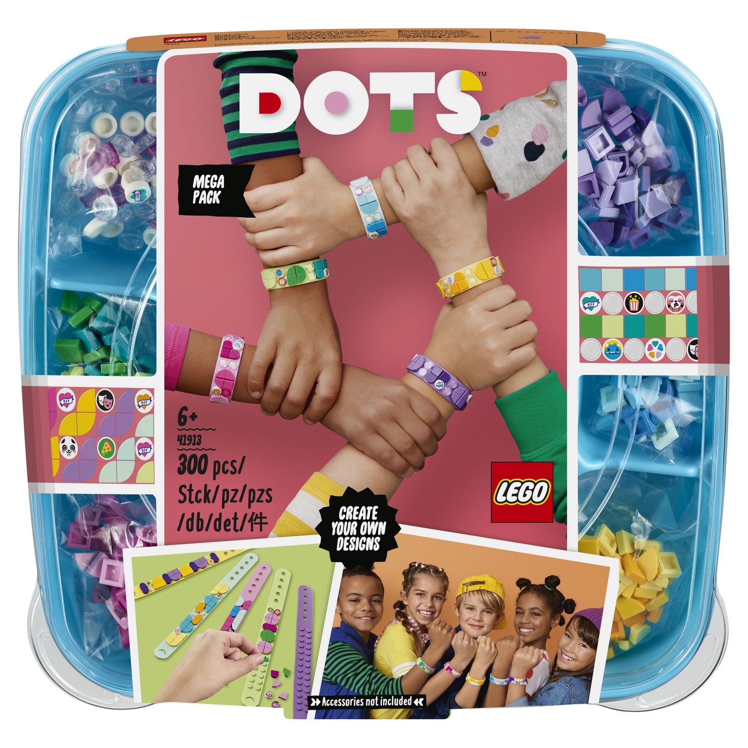 Конструктор LEGO Dots Большой набор для создания браслетов 41913 купить по  цене 499 ₽ в интернет-магазине Детский мир