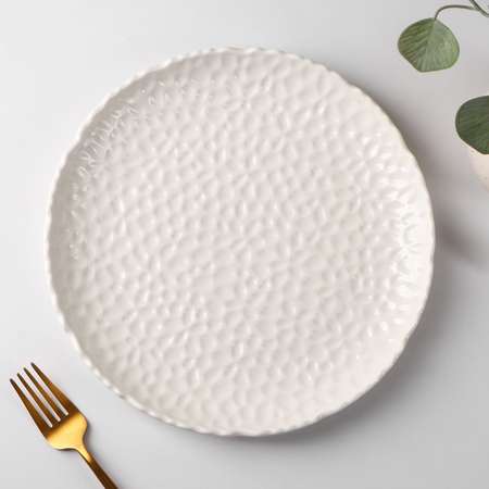 Тарелка Sima-Land керамическая обеденная «Воздушность» d=25 5 см цвет белый