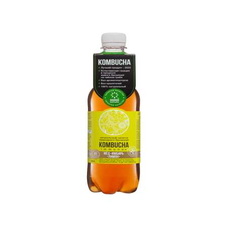 Комбуча Absolute Nature Kombucha-Immuno+ с имбирем мёдом лимоном 0.555 л