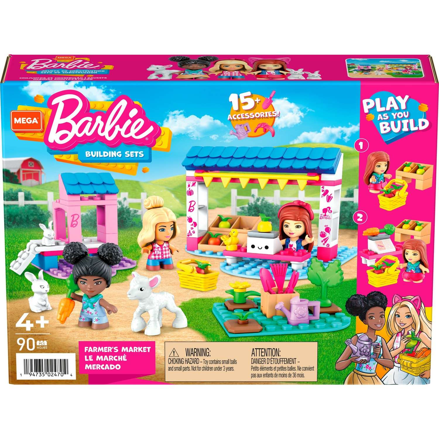Конструктор Mega Construx Barbie Фермерский рынок блочный - фото 1