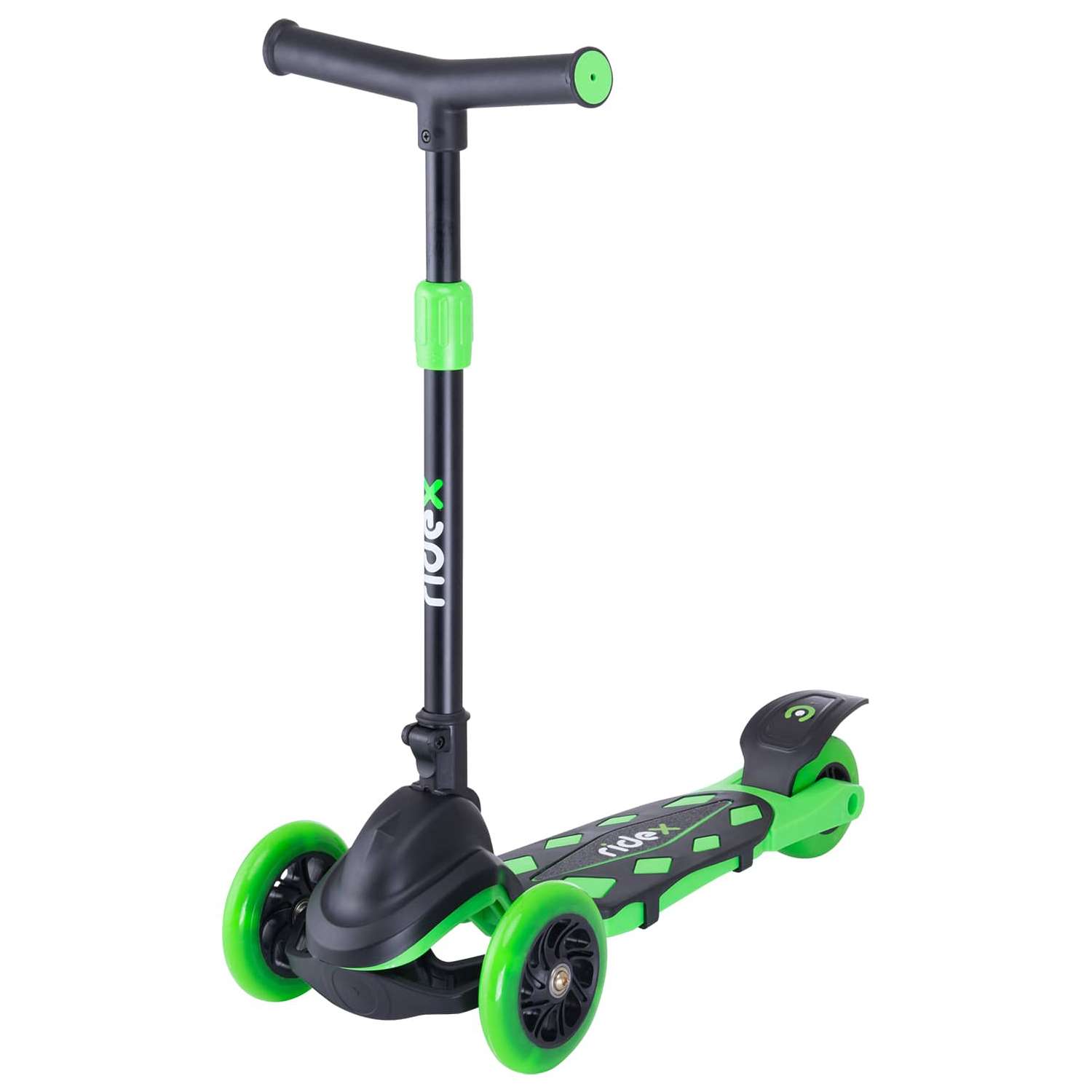 Самокат RIDEX трехколесный 3 wheels scooter Robin 120/80 neon green - фото 1