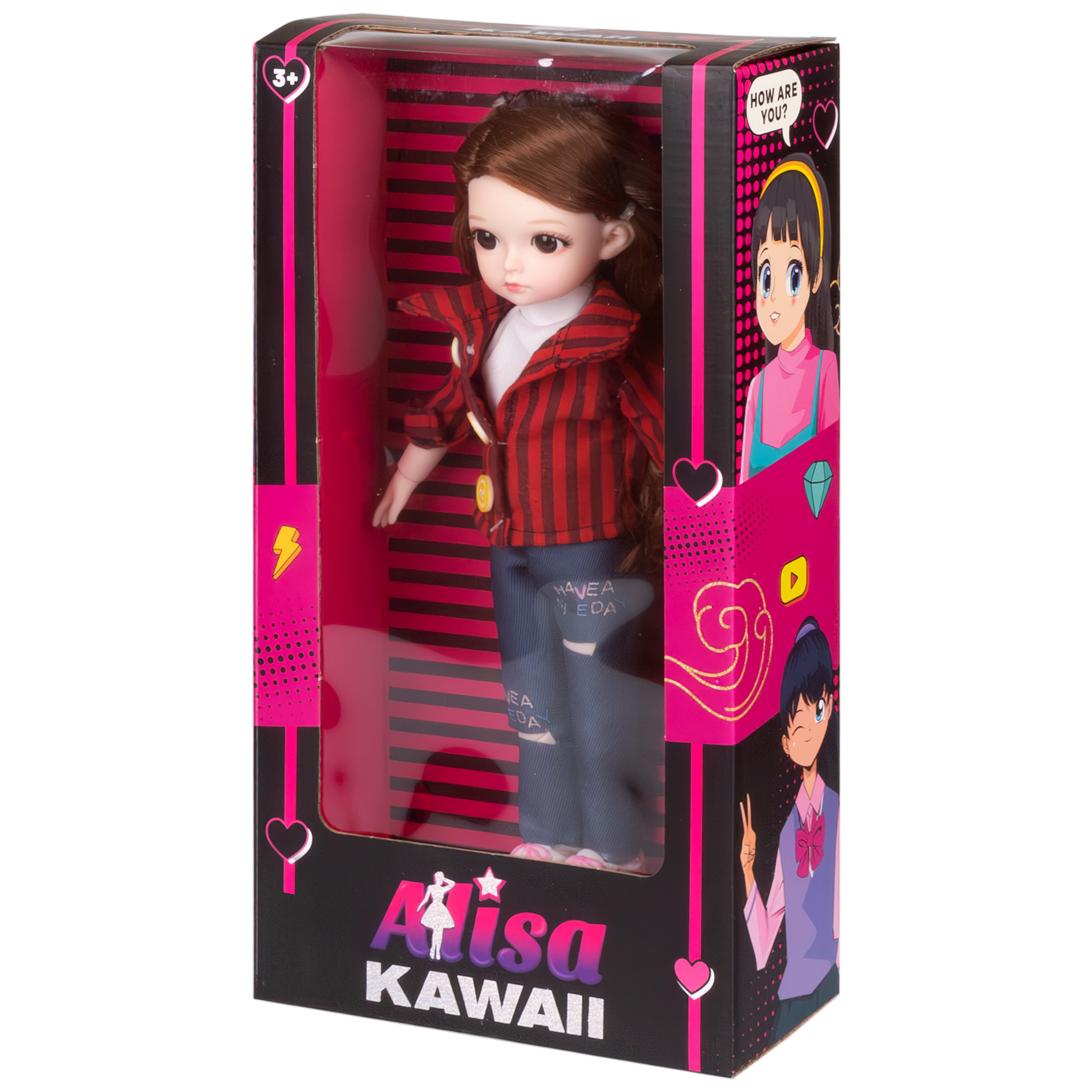 Кукла шарнирная 30 см 1TOY Alisa Kawaii брюнетка Т24340 - фото 13