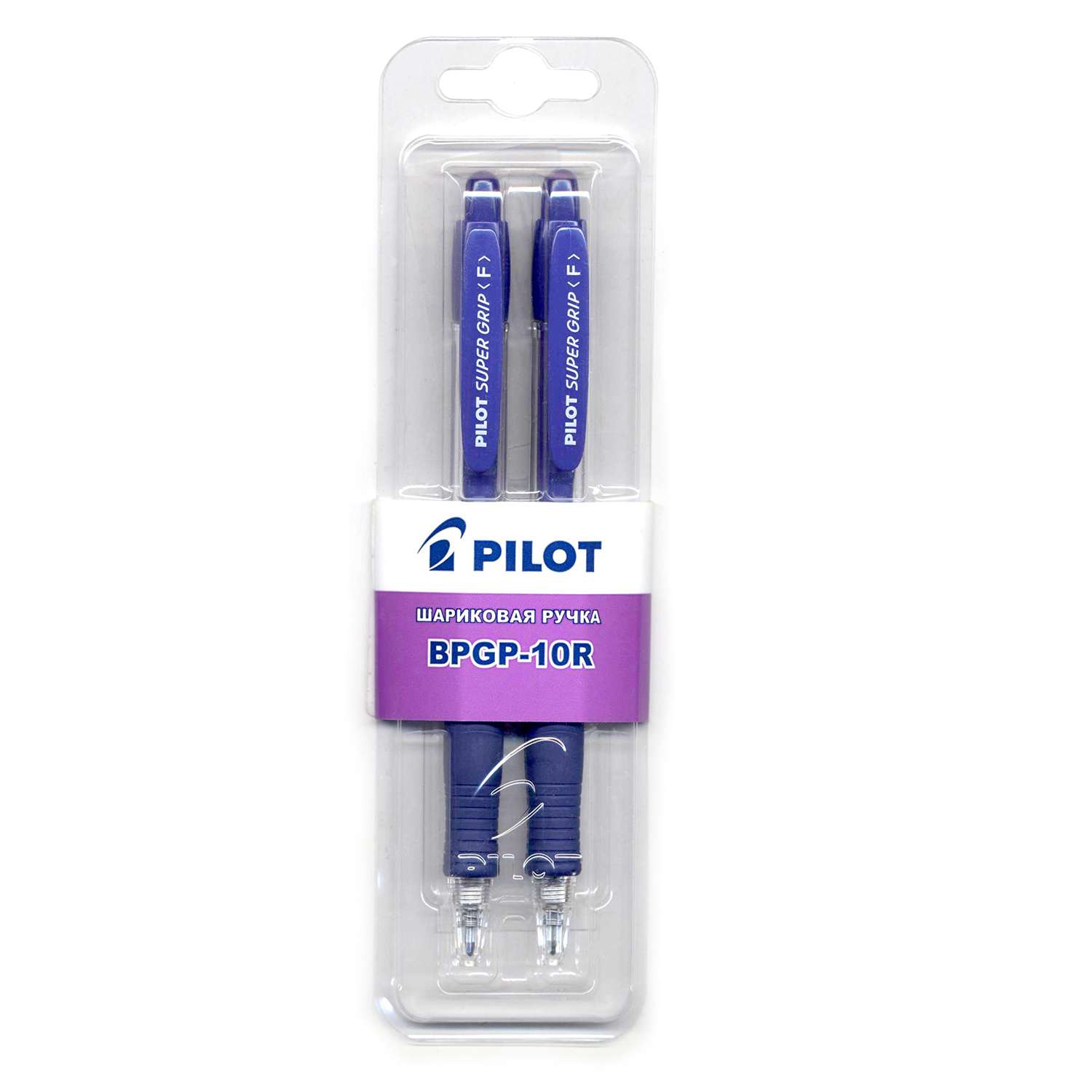 Автоматическая ручка 2шт PILOT с резиновым упором Super Grip 0.5мм (син) - фото 1