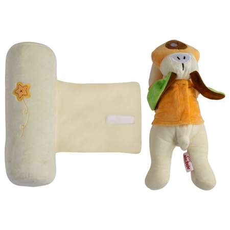 Подушка-позиционер SEVIBEBE с валиком и игрушкой для сна новорожденных