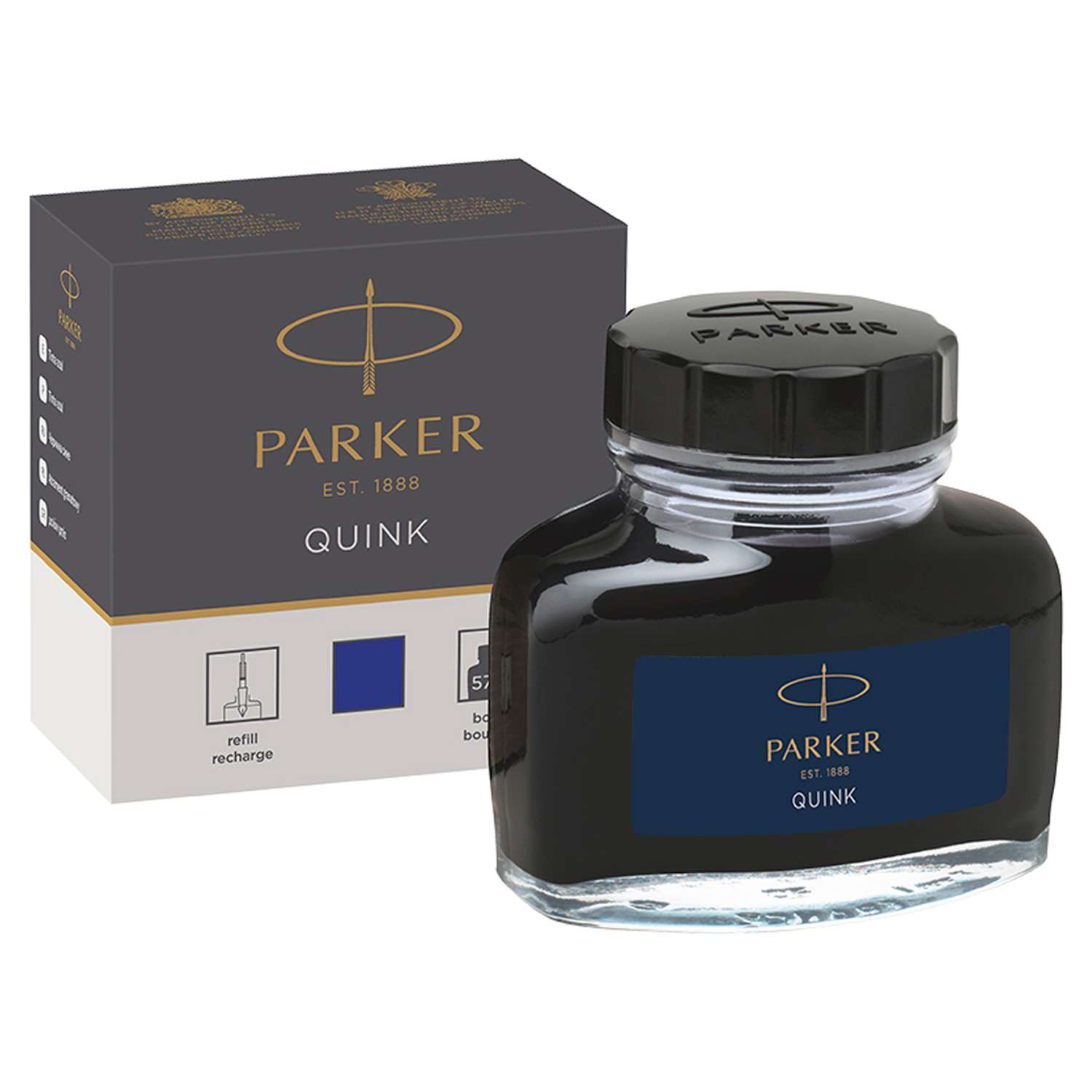 Чернила PARKER Bottle Quink синие 57мл - фото 1