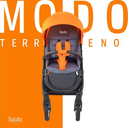 Коляска прогулочная Nuovita Modo Terreno Оранжево-серый