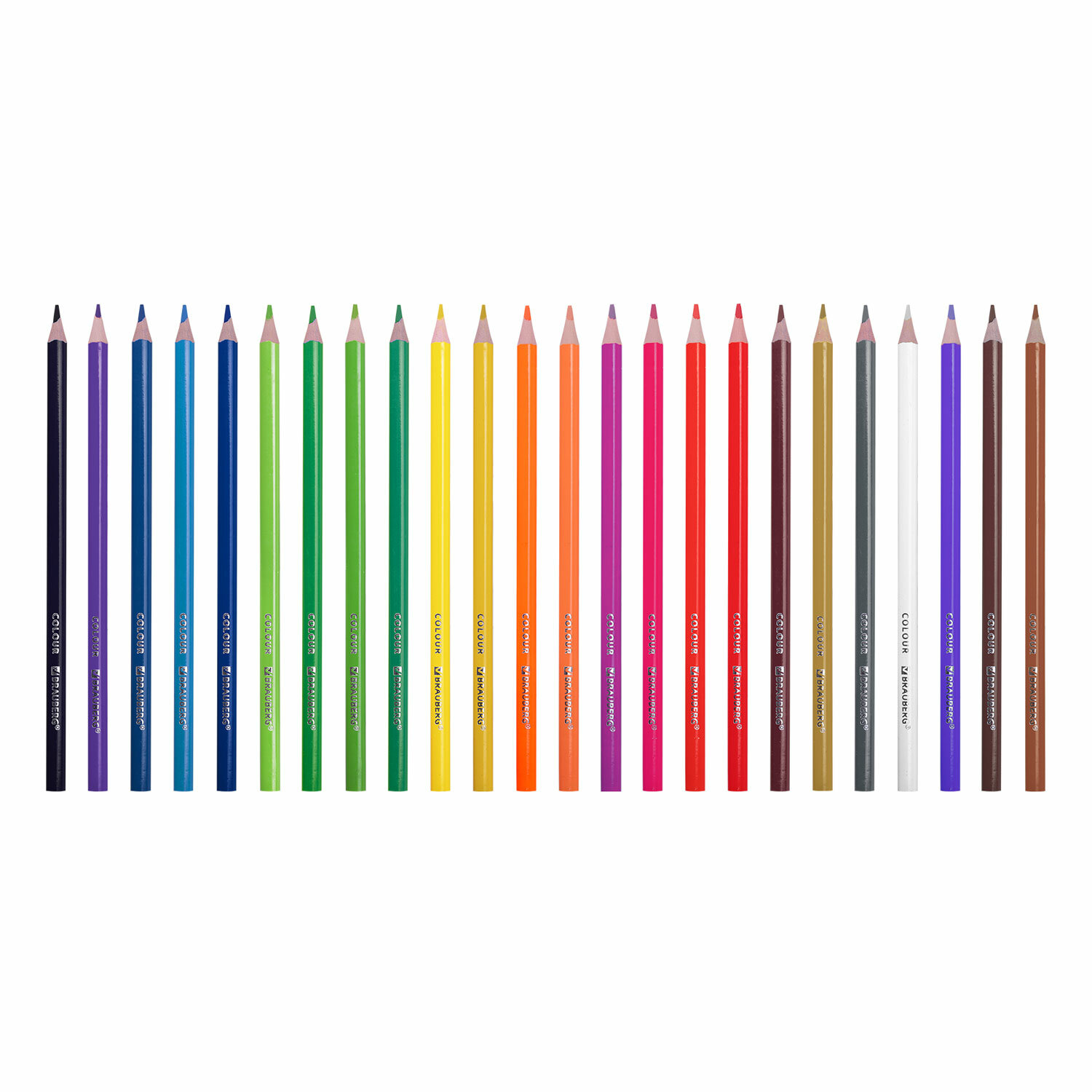 Карандаши цветные Brauberg для рисования набор 24 штуки мягкие - фото 3