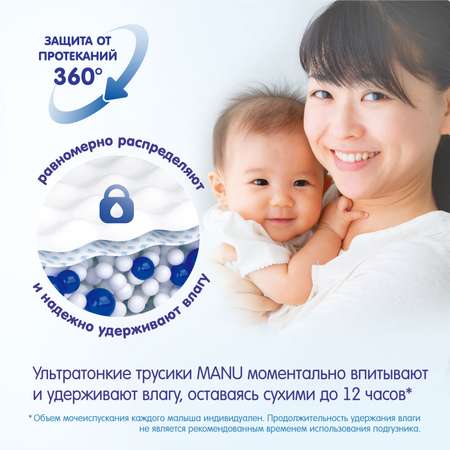 Трусики MANU Ультратонкие 50 шт. XXL (15-20 кг)