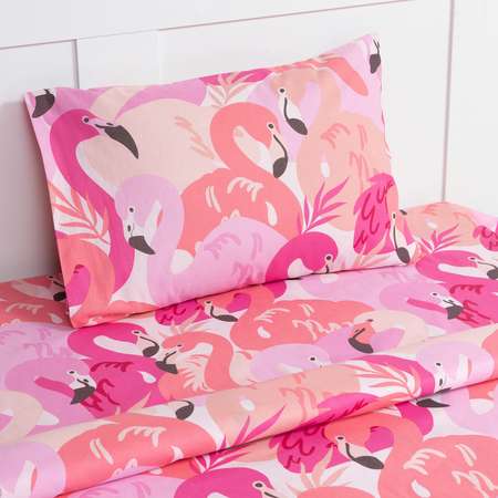 Комплект постельного белья Этель Flamingo garden полутороспальный 3 предмета