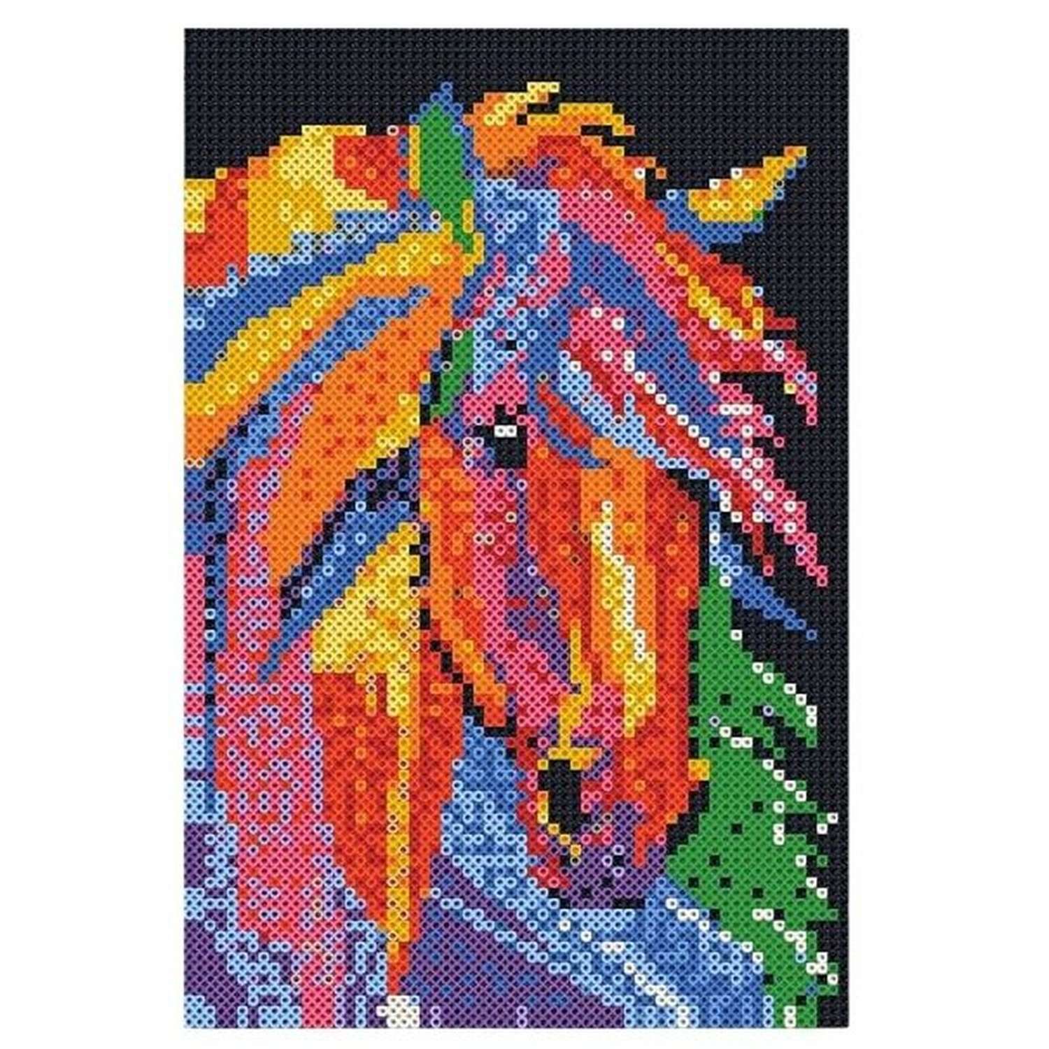 Набор для творчества SES CREATIVE Термомозаика Лошадь фантазия 7000 шт разноцветных бусин - фото 2