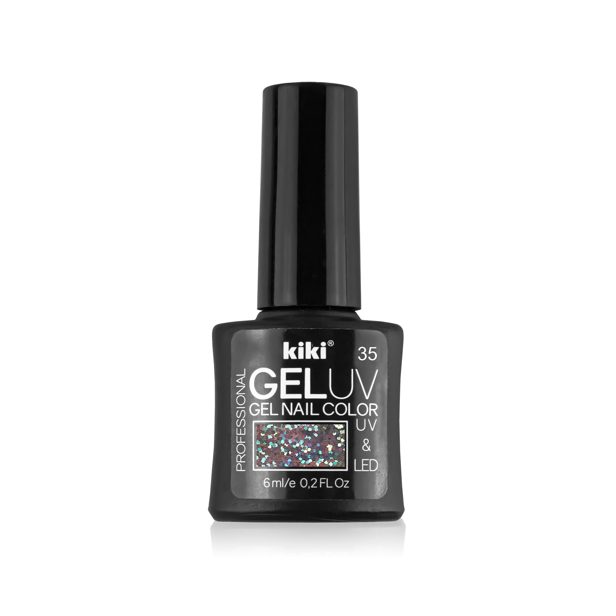 Гель-лак для ногтей Kiki GEL UV LED 35 серебристый металлик - фото 1